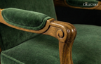 Château d’Émeraude – Emerald Velvet French Fauteuil