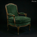 Château d’Émeraude – Emerald Velvet French Fauteuil