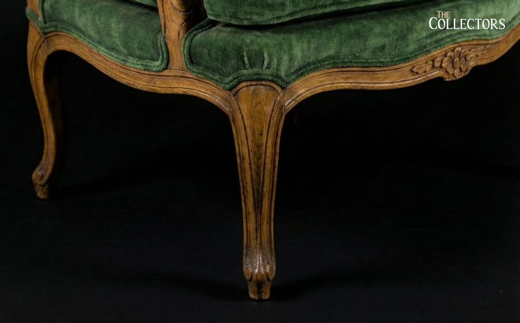 Château d’Émeraude – Emerald Velvet French Fauteuil