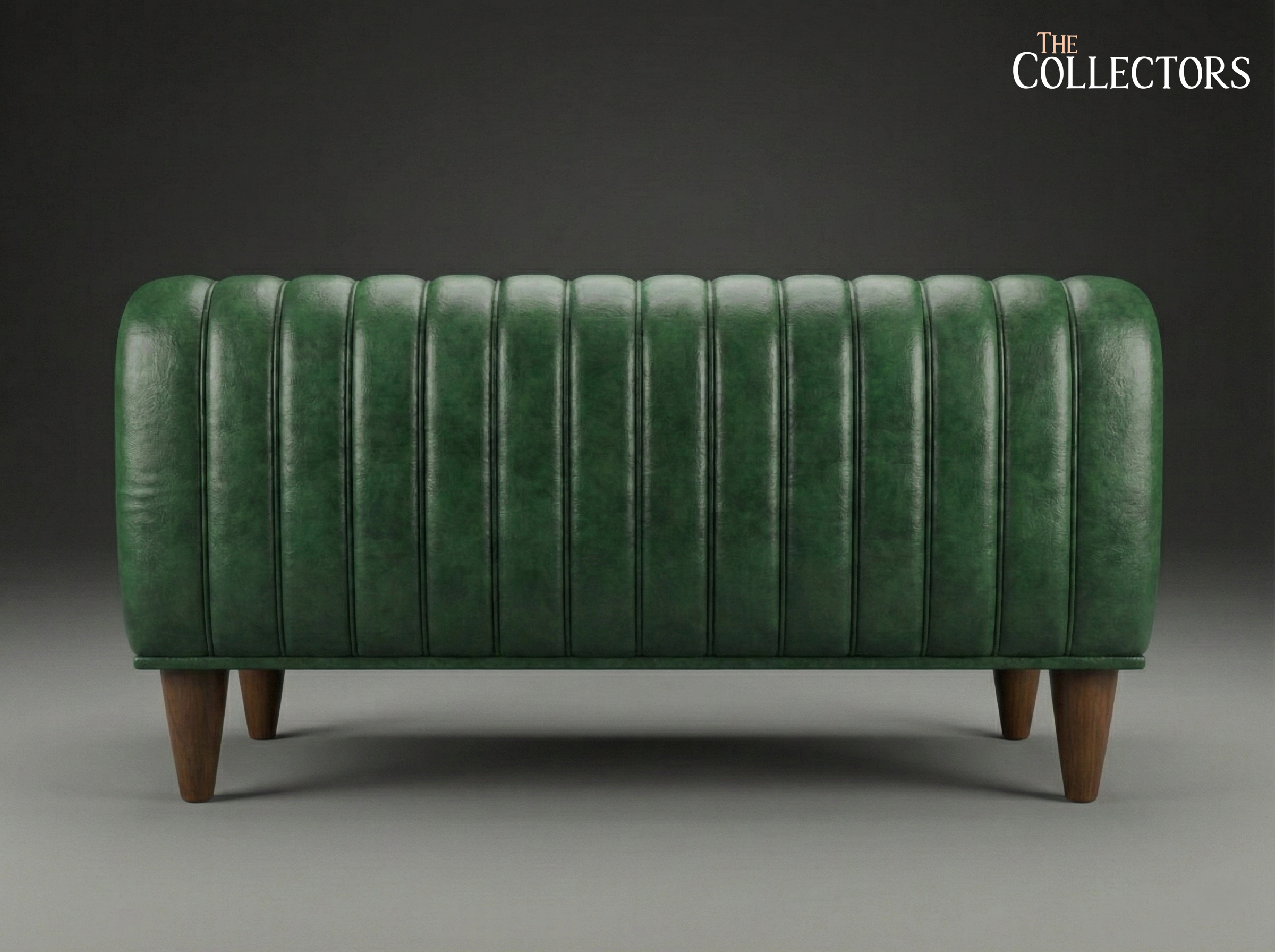Antwerp Streamline Art Deco Leather Sofa