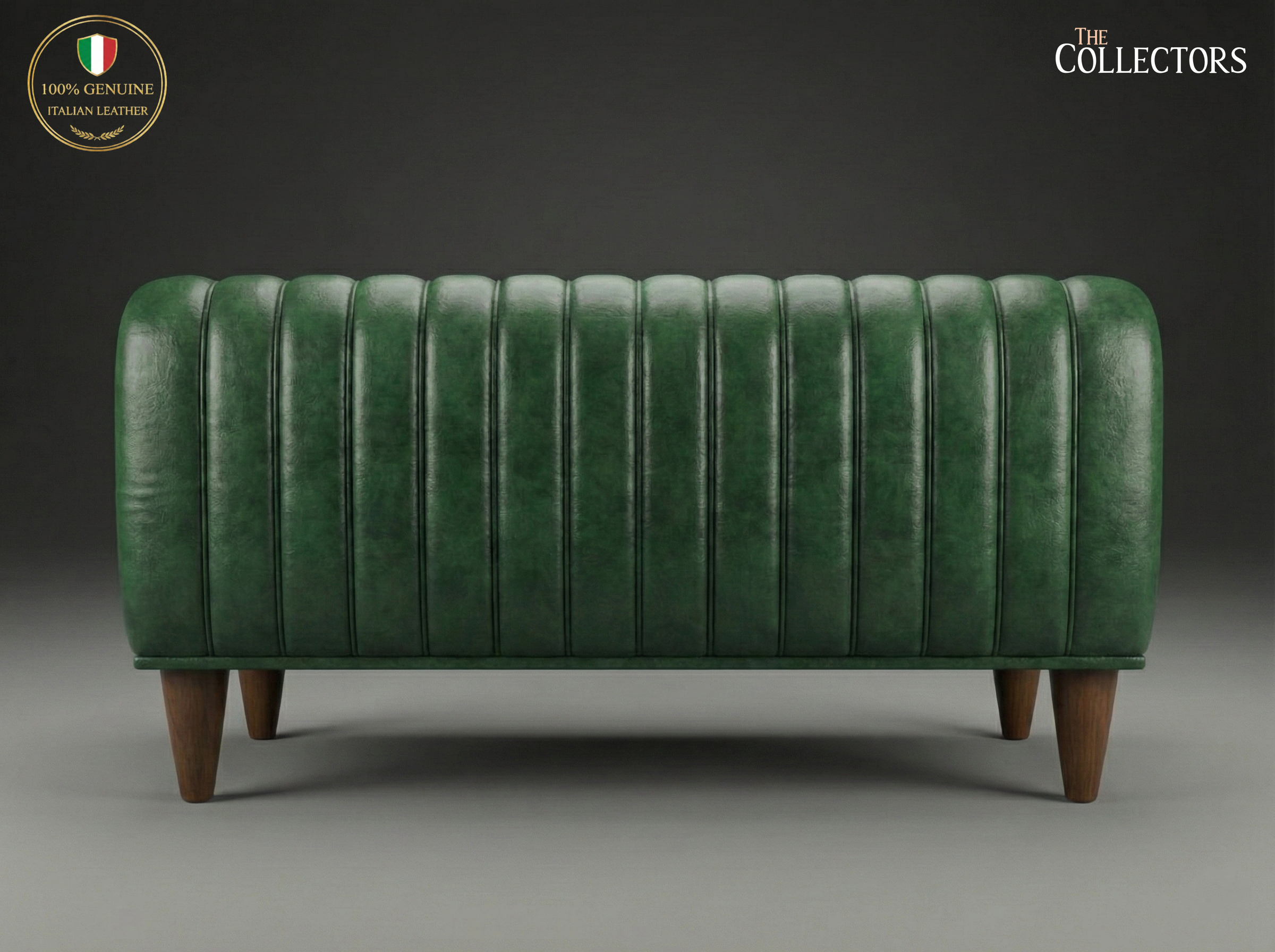 Antwerp Streamline Art Deco Leather Sofa