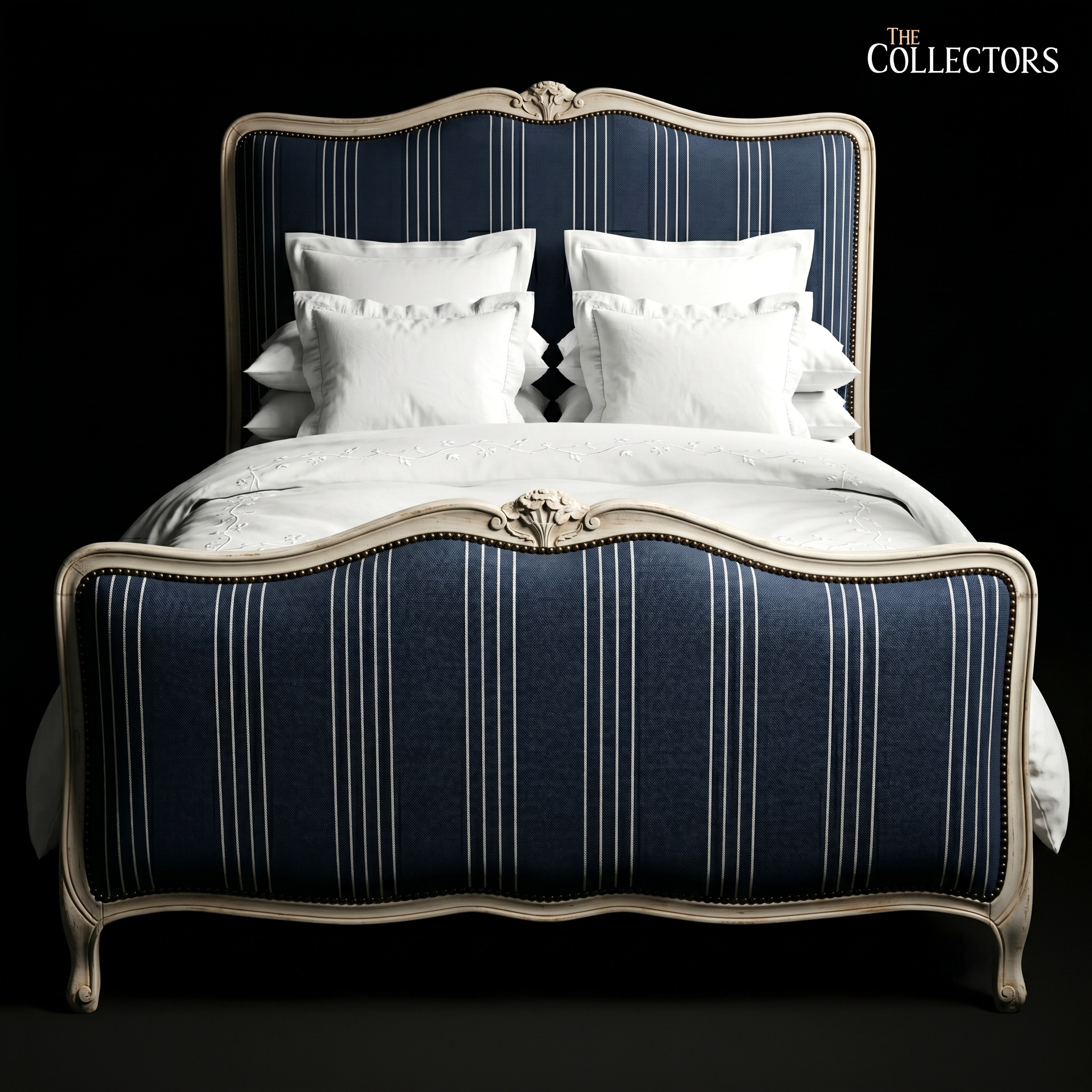 Blanc Cassé & Marine - A Louis XV Lit de Milieu