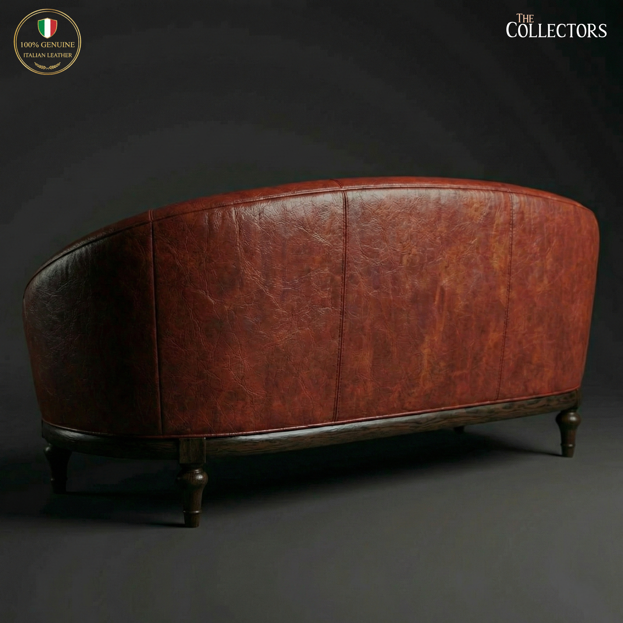 Colmar Art Deco Salon Leather Sofa