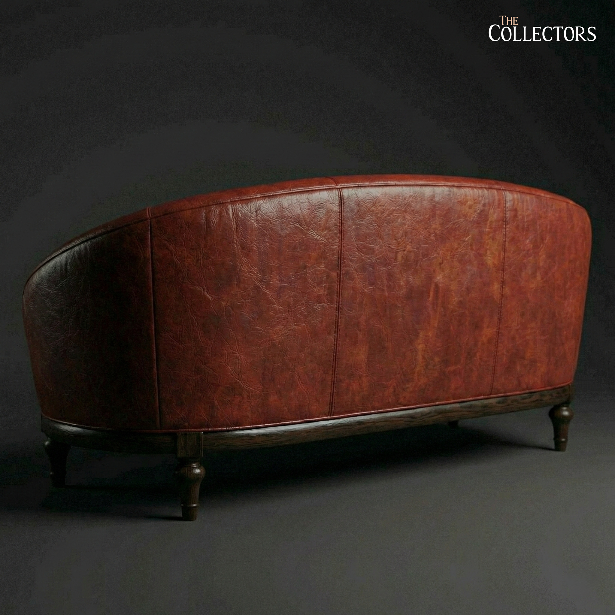 Colmar Art Deco Salon Leather Sofa