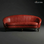 Colmar Art Deco Salon Leather Sofa