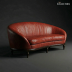 Colmar Art Deco Salon Leather Sofa