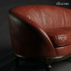 Colmar Art Deco Salon Leather Sofa