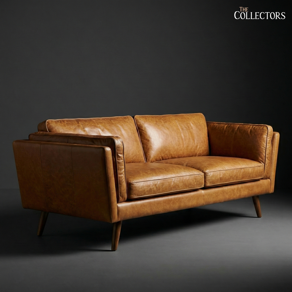 Østerbro Modernist Leather Sofa
