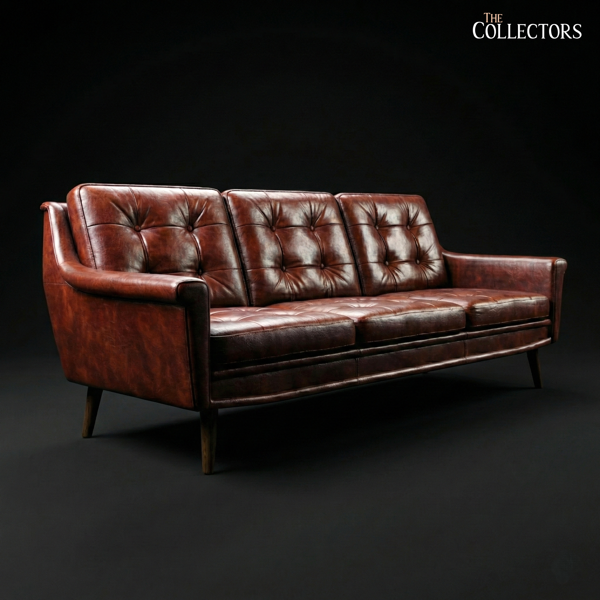 Frederiksberg Mid Century Modern Leather Sofa