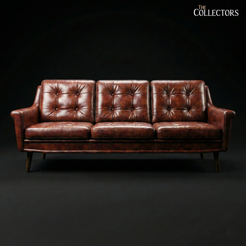 Frederiksberg Mid Century Modern Leather Sofa