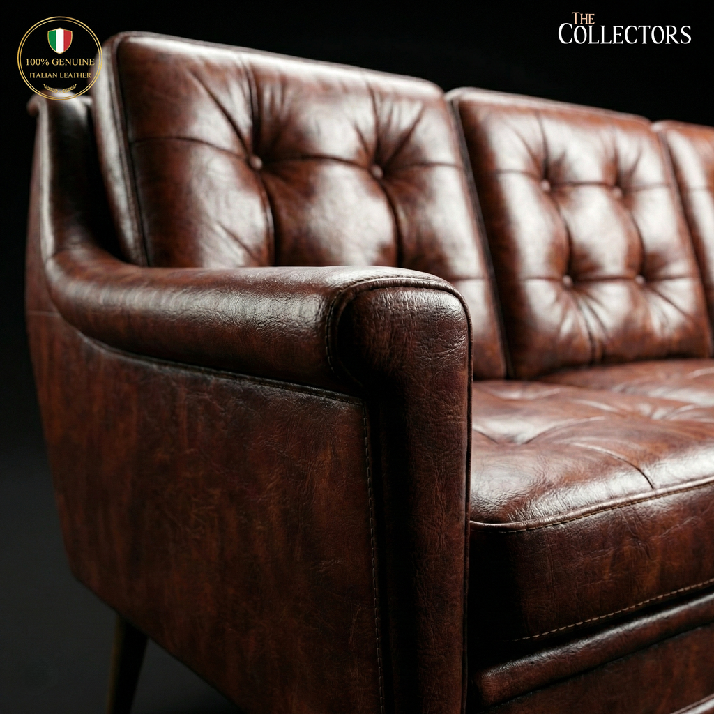 Frederiksberg Mid Century Modern Leather Sofa