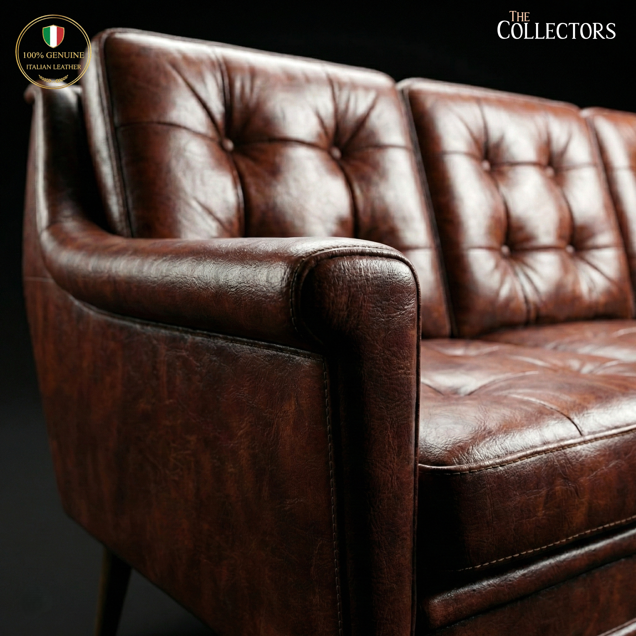Frederiksberg Mid Century Modern Leather Sofa