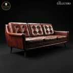Frederiksberg Mid Century Modern Leather Sofa