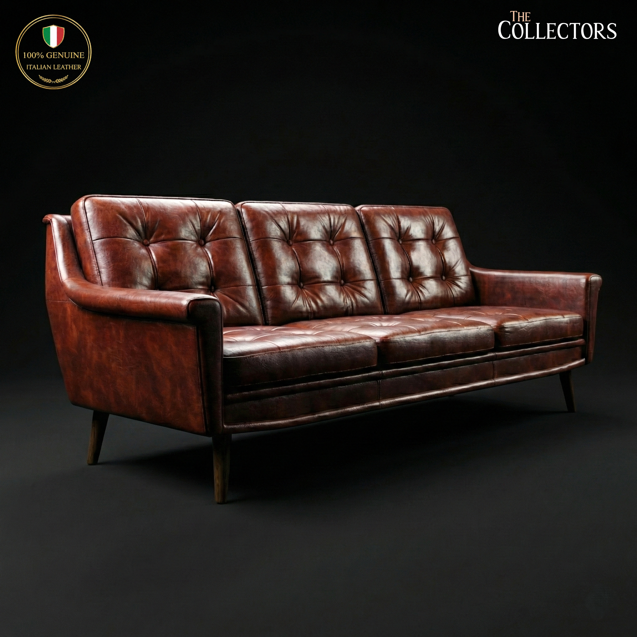 Frederiksberg Mid Century Modern Leather Sofa