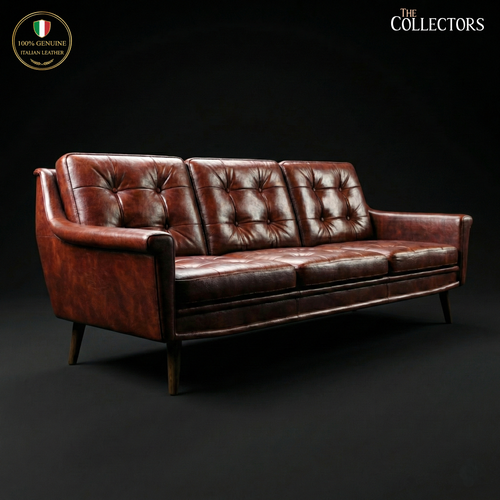 Frederiksberg Mid Century Modern Leather Sofa