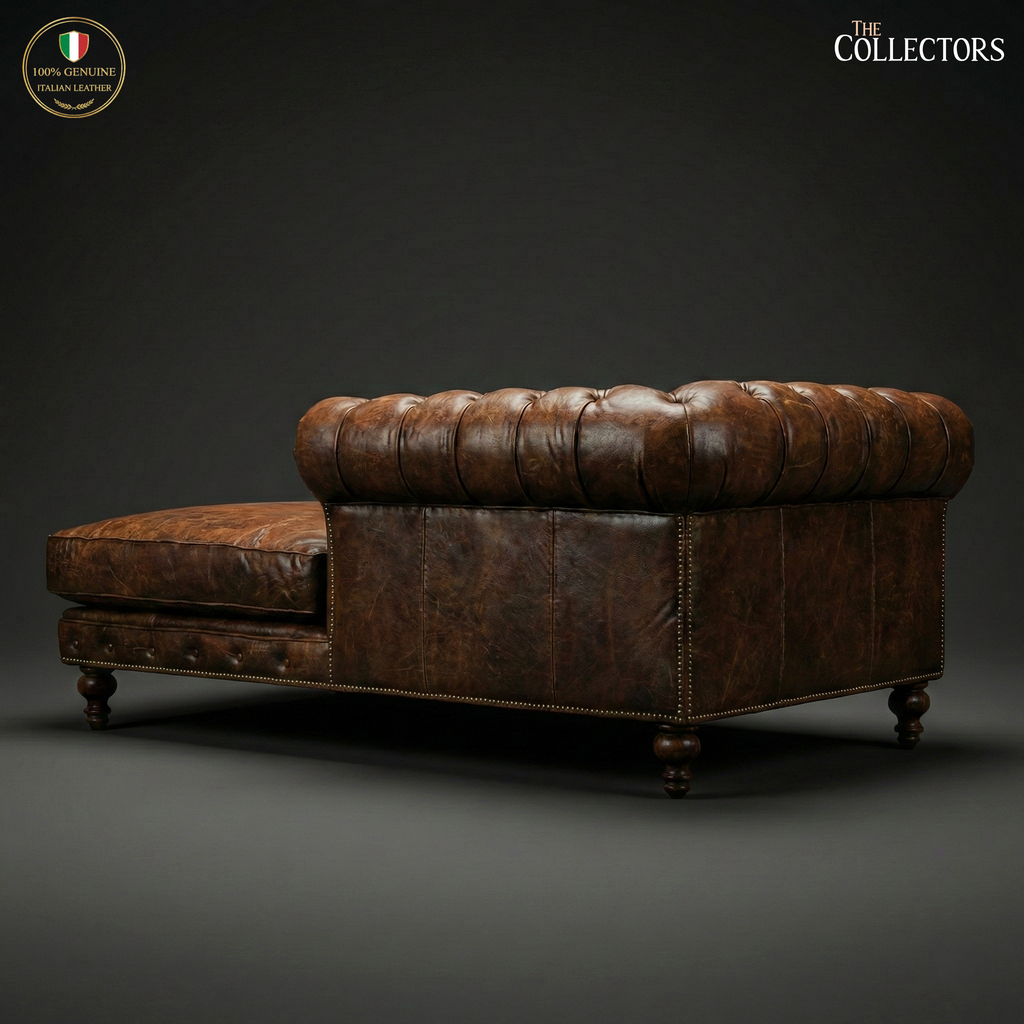 Kensington House Chesterfield Leather Chaise