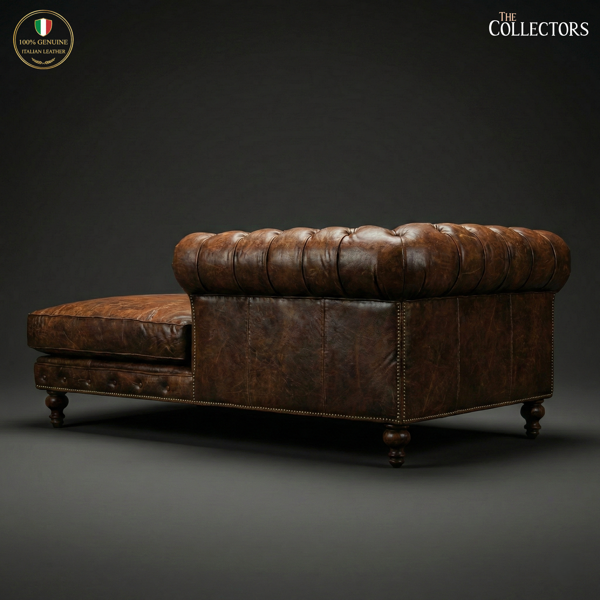 Kensington House Chesterfield Leather Chaise