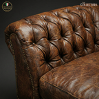 Kensington House Chesterfield Leather Chaise