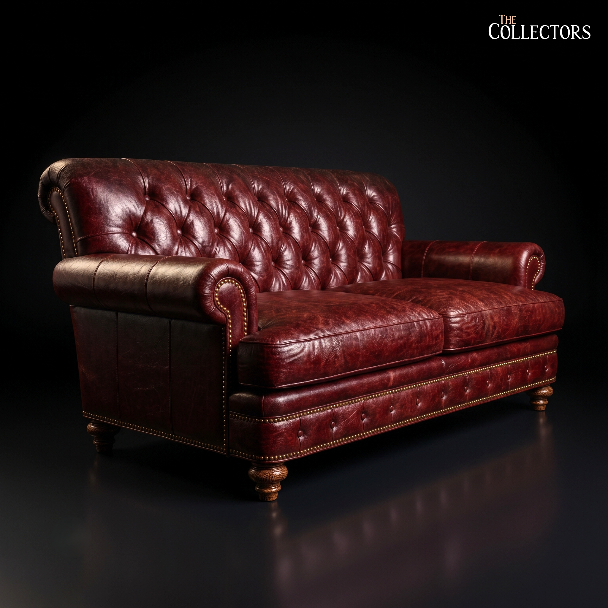 Lincoln's Inn Chambers Oxblood Leather Loveseat