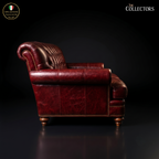 Lincoln's Inn Chambers Oxblood Leather Loveseat