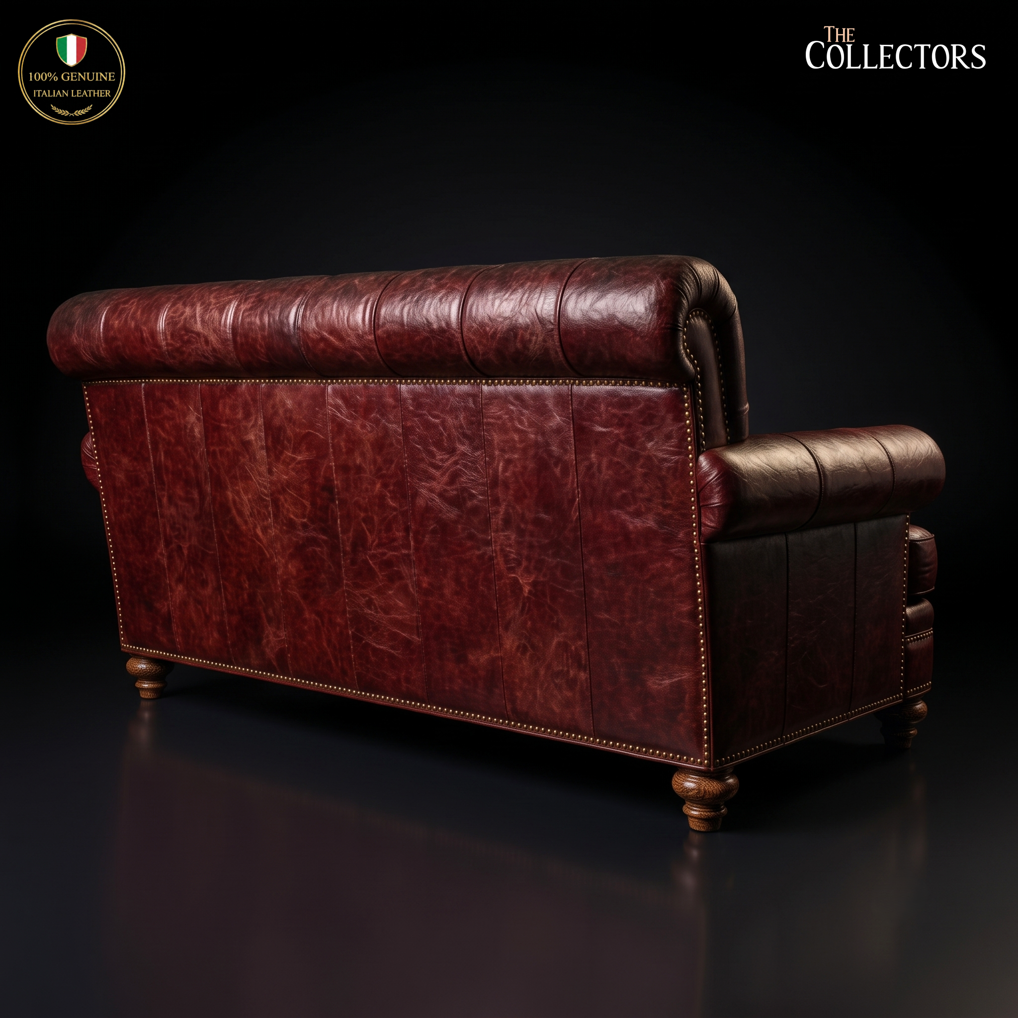 Lincoln's Inn Chambers Oxblood Leather Loveseat