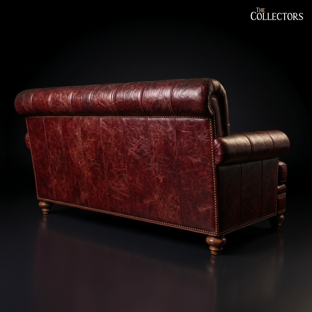 Lincoln's Inn Chambers Oxblood Leather Loveseat