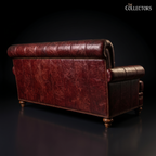 Lincoln's Inn Chambers Oxblood Leather Loveseat
