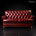 Lincoln's Inn Chambers Oxblood Leather Loveseat