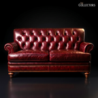 Lincoln's Inn Chambers Oxblood Leather Loveseat