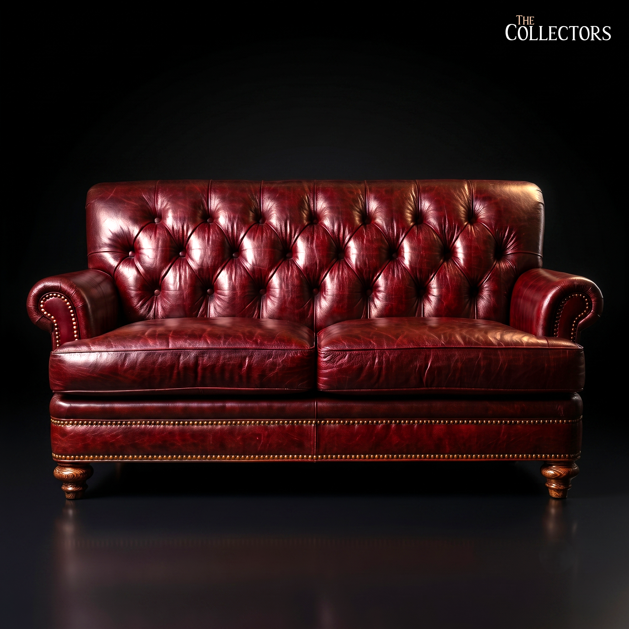 Lincoln's Inn Chambers Oxblood Leather Loveseat