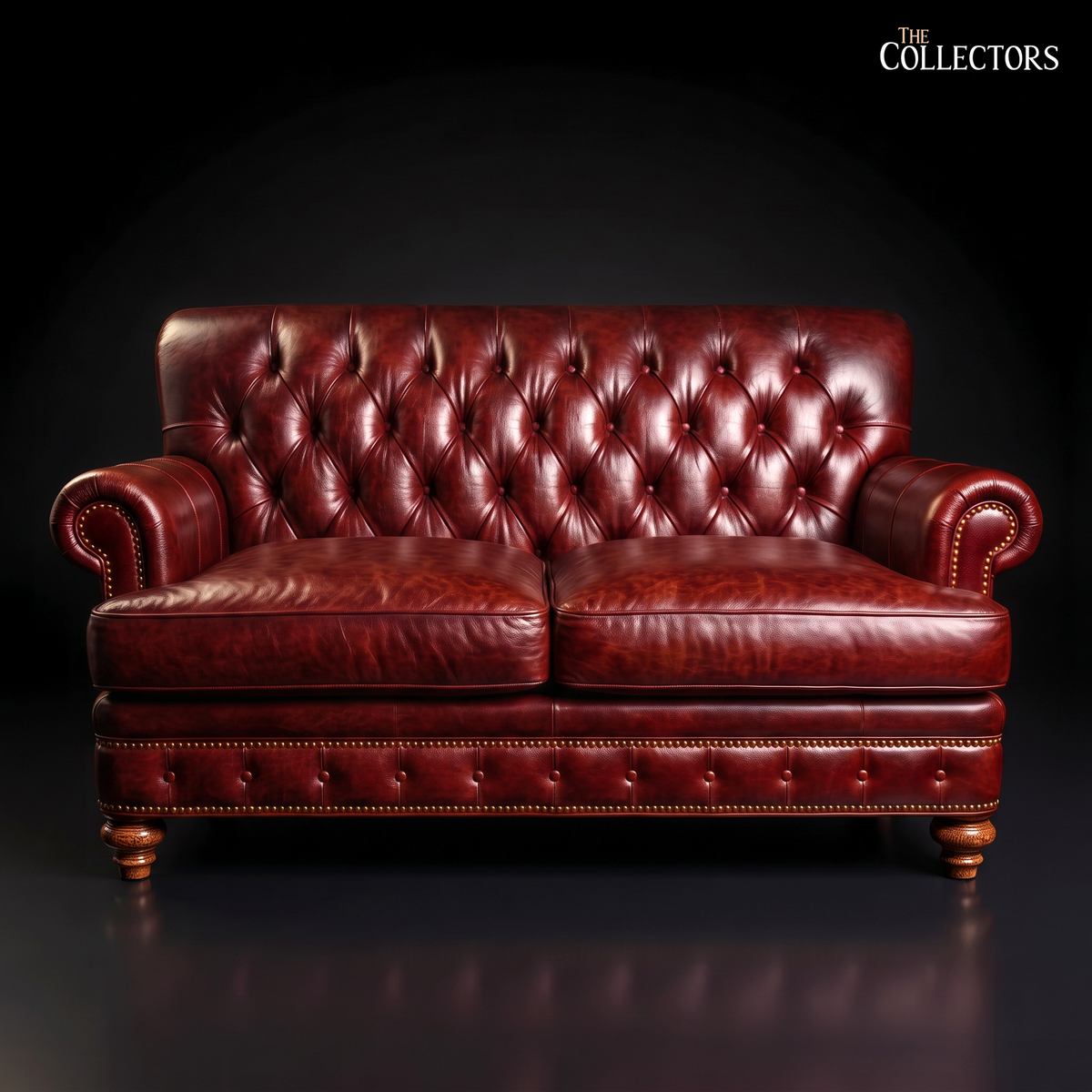 Lincoln's Inn Chambers Oxblood Leather Loveseat