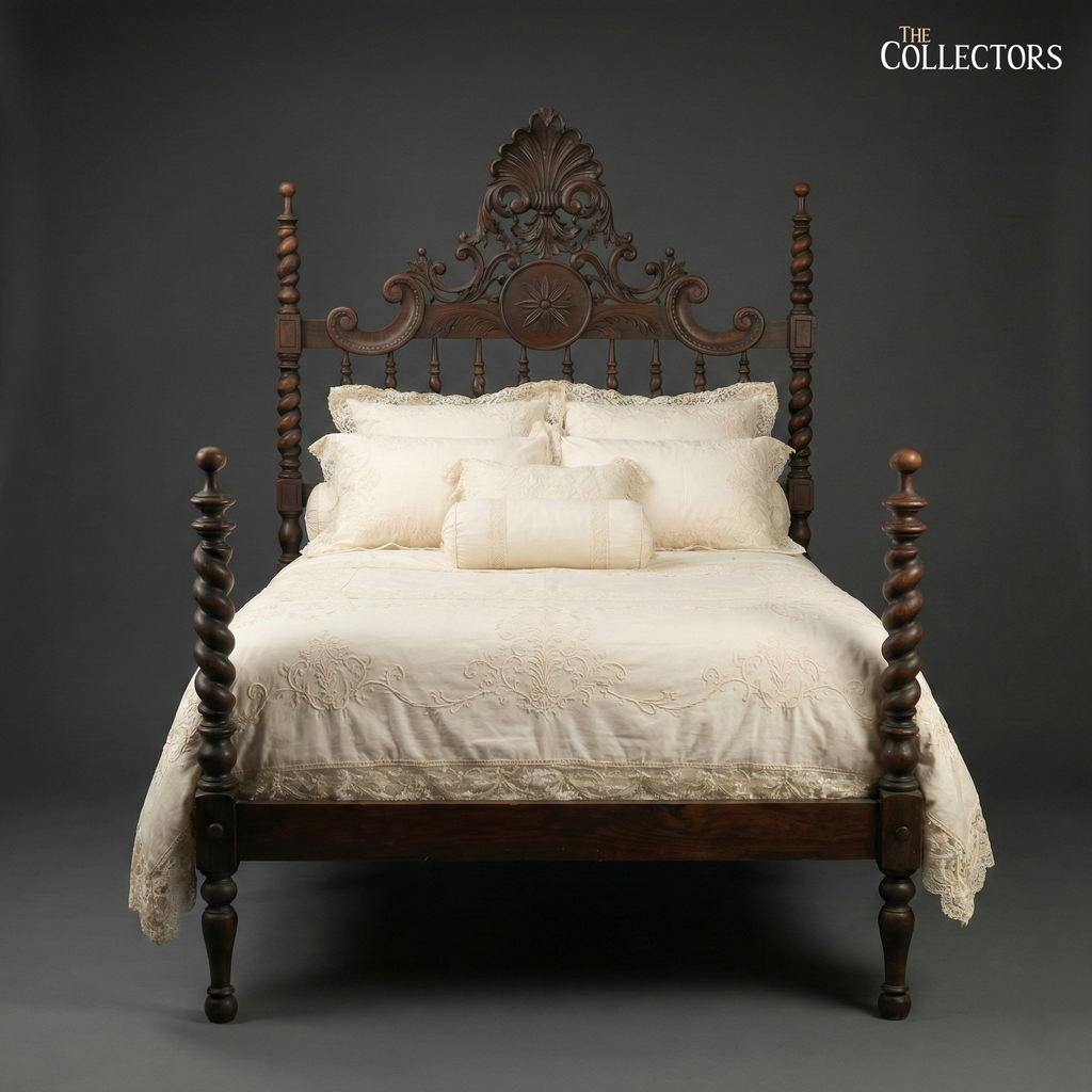 Lisbon Baroque Revival Spiral-Post Bed