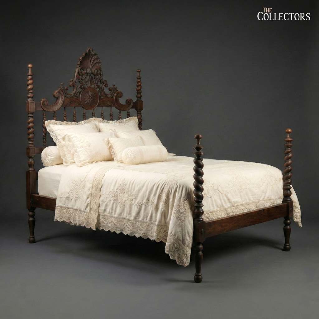 Lisbon Baroque Revival Spiral-Post Bed