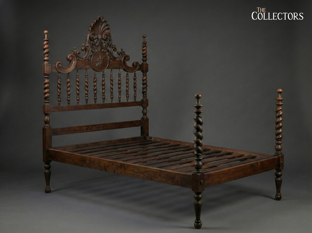 Lisbon Baroque Revival Spiral-Post Bed