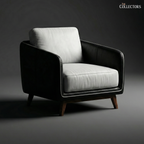 Manhattan Modernist Leather Lounge Sofa - Single Seater
