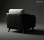Manhattan Modernist Leather Lounge Sofa - Single Seater