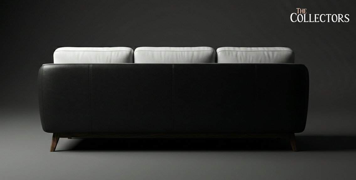 Manhattan Modernist Leather Sofa Ensemble