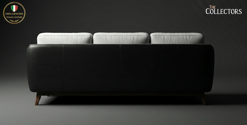 Manhattan Modernist Leather Sofa Ensemble