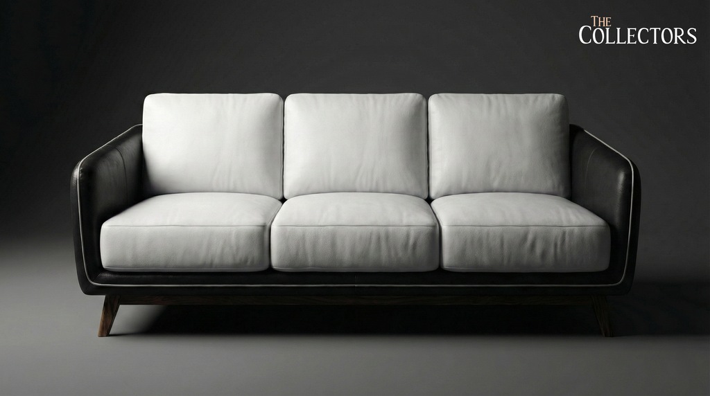Manhattan Modernist Leather Sofa Ensemble