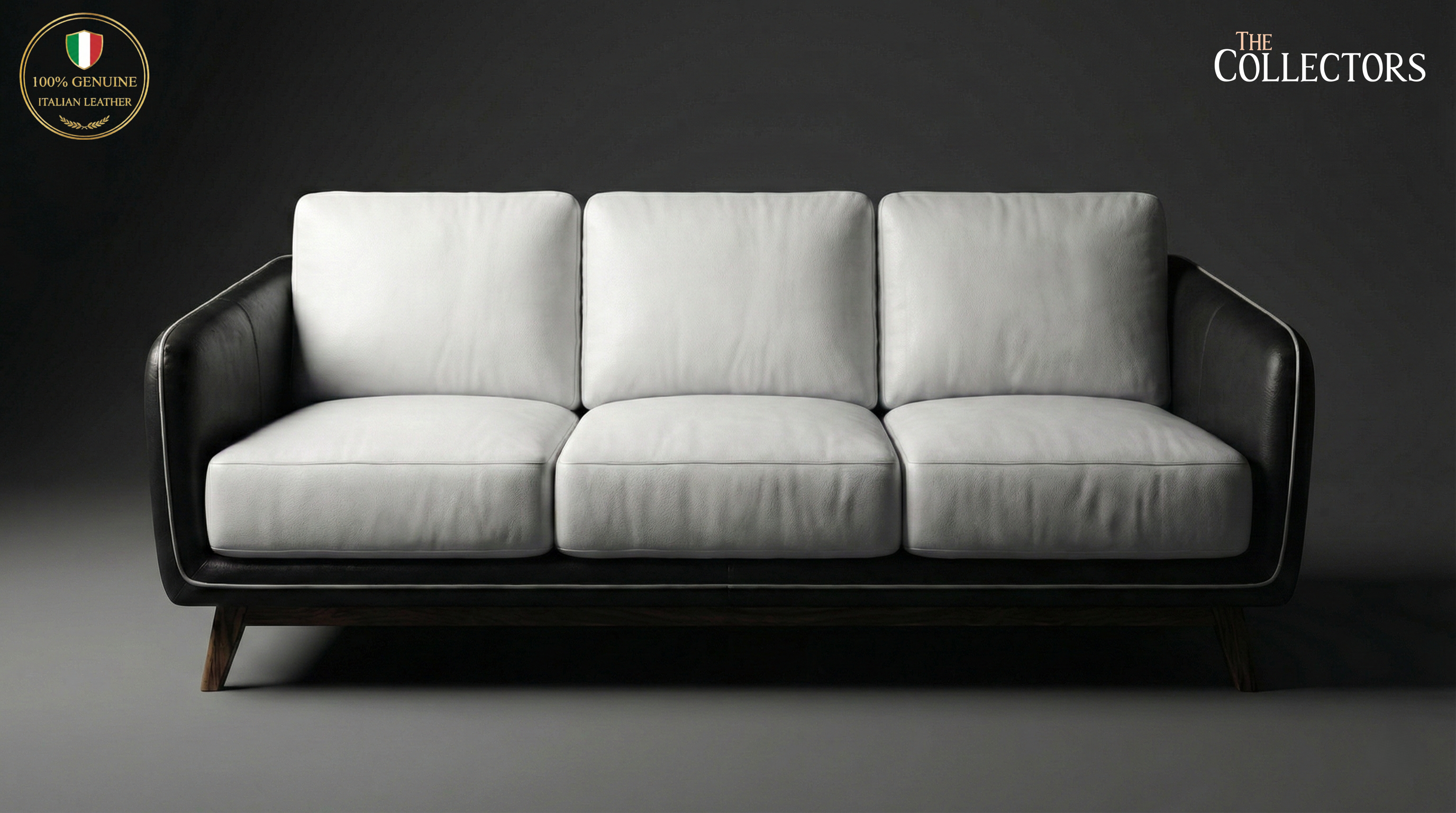 Manhattan Modernist Leather Sofa Ensemble