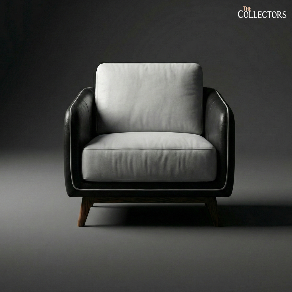 Manhattan Modernist Leather Sofa Ensemble