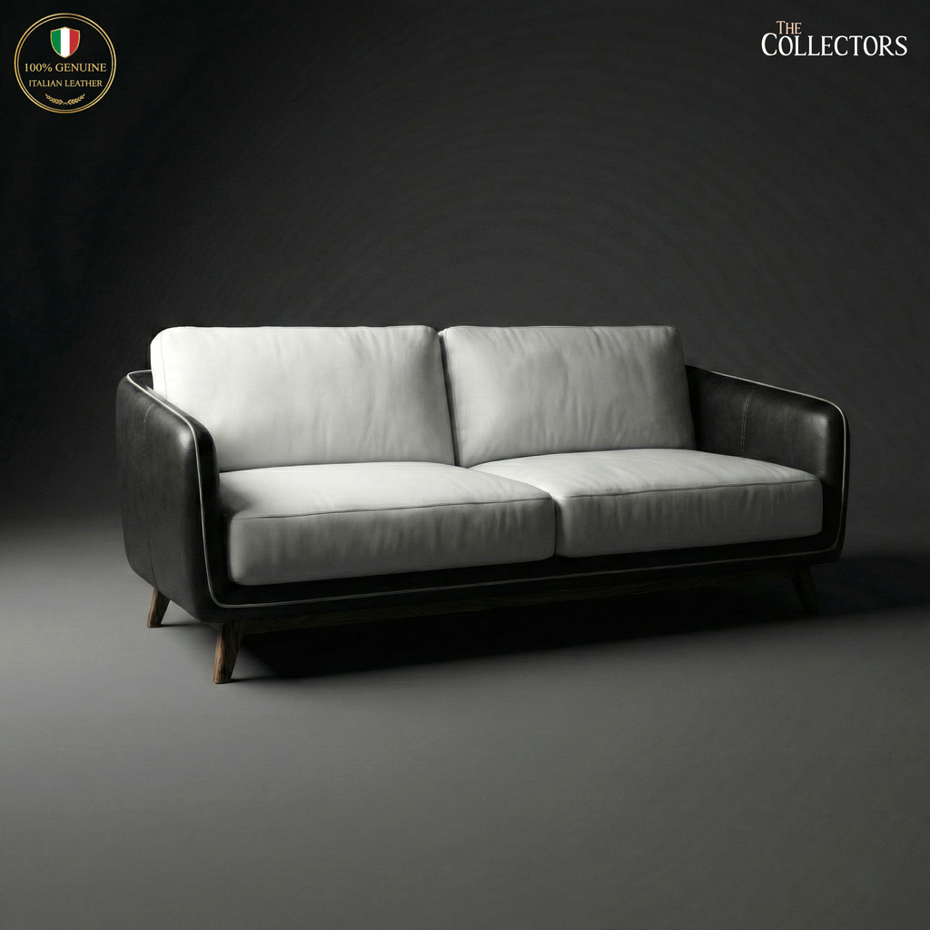 Manhattan Modernist Leather 2 Seater Sofa