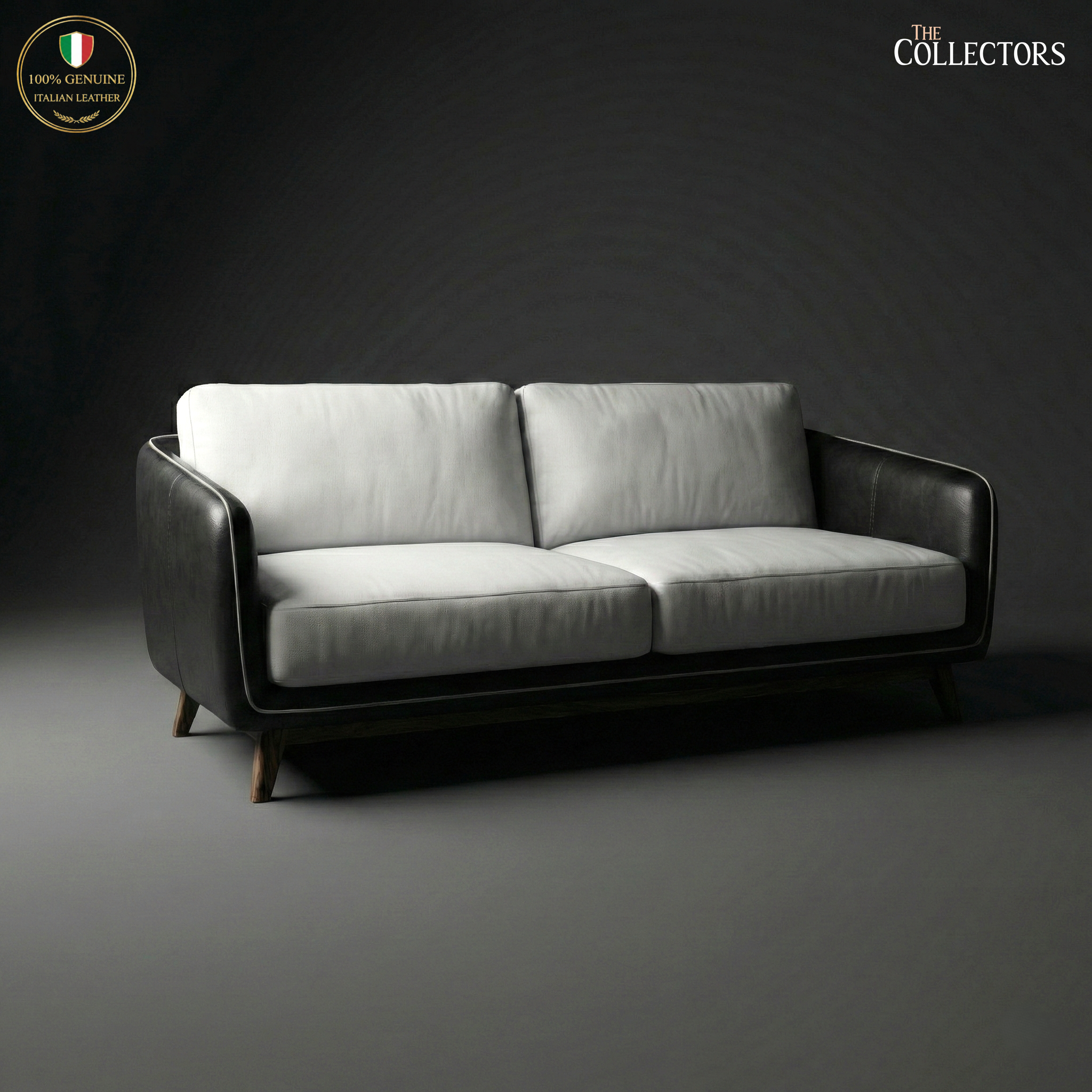 Manhattan Modernist Leather 2 Seater Sofa