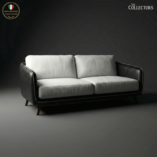 Manhattan Modernist Leather 2 Seater Sofa