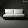 Manhattan Modernist Leather 2 Seater Sofa