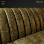 Parma Atelier Channel Tufted Leather Sofa