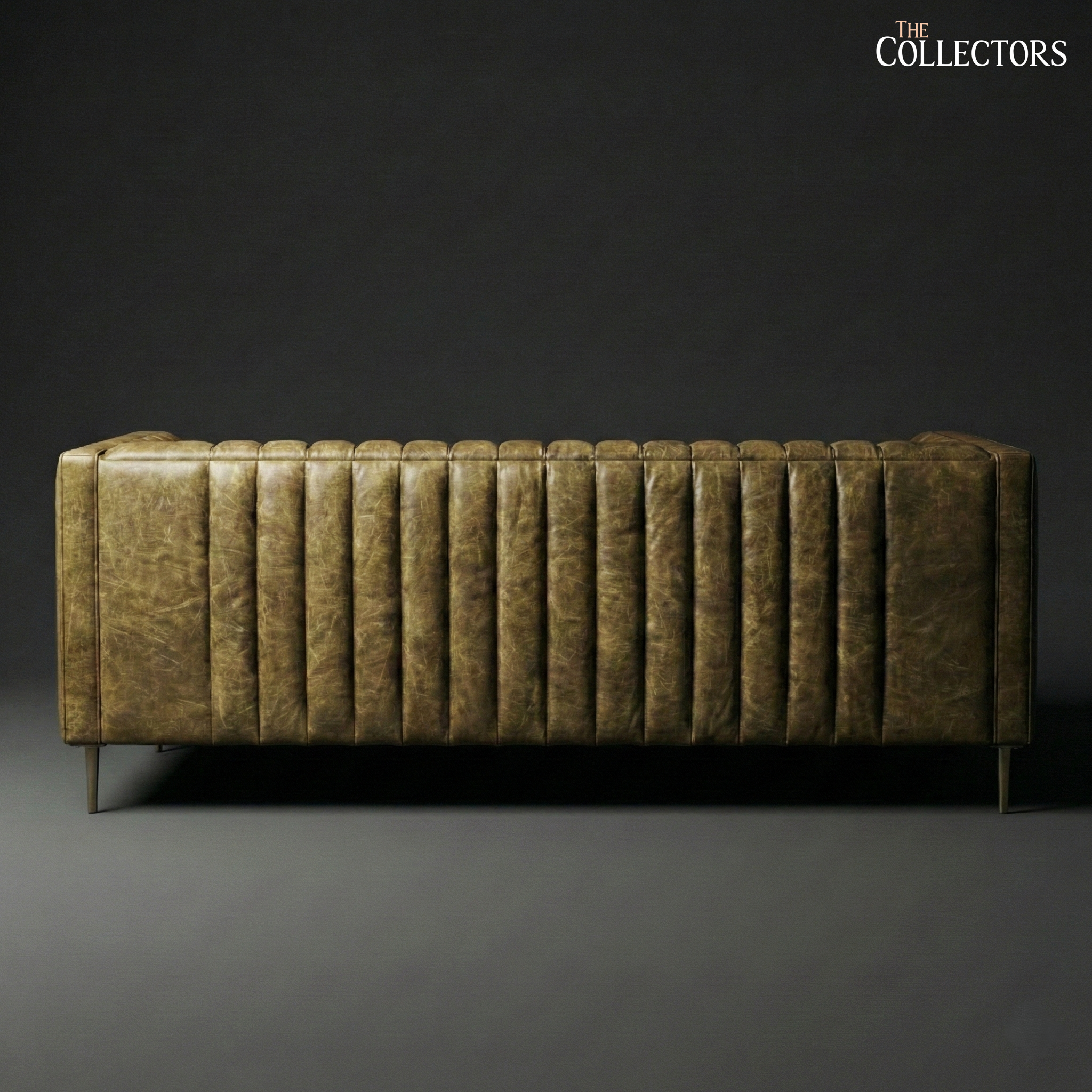 Parma Atelier Channel Tufted Leather Sofa