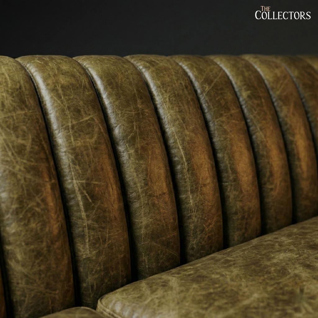 Parma Atelier Channel Tufted Leather Sofa