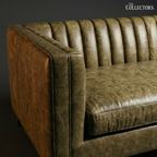 Parma Atelier Channel Tufted Leather Sofa