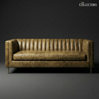 Parma Atelier Channel Tufted Leather Sofa